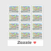 FUNNY ERNTEDANK DAY PARADE TÜRKEY BALLOON AUFKLEBER (Blatt)