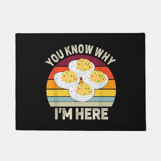 Funny Erntedank Deviled Eggs Sie wissen, warum ich Fußmatte (Vorderseite)