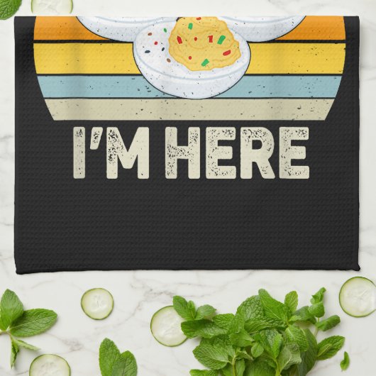 Funny Erntedank Deviled Eggs Sie wissen, warum ich Geschirrtuch (Gefaltet)