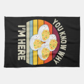 Funny Erntedank Deviled Eggs Sie wissen, warum ich Geschirrtuch (Horizontal)