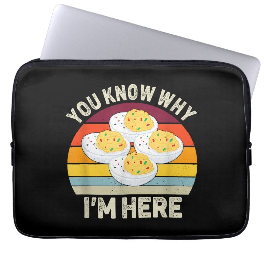 Funny Erntedank Deviled Eggs Sie wissen, warum ich Laptopschutzhülle (Vorderseite)