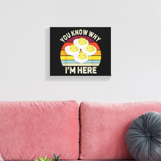 Funny Erntedank Deviled Eggs Sie wissen, warum ich Leinwanddruck (Insitu (Wohnzimmer))