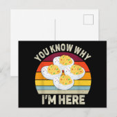 Funny Erntedank Deviled Eggs Sie wissen, warum ich Postkarte (Vorne/Hinten)