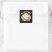 Funny Erntedank Deviled Eggs Sie wissen, warum ich Quadratischer Aufkleber (Tasche)