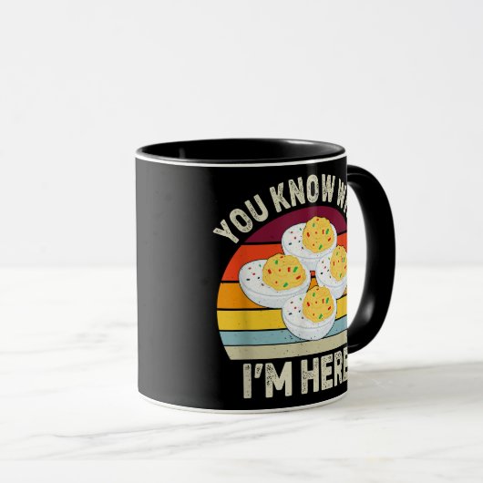 Funny Erntedank Deviled Eggs Sie wissen, warum ich Tasse (VorderseiteRechts)