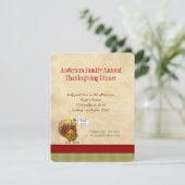 Funny Erntedank Dinner Einladung (Stehend Vorderseite)