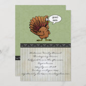 Funny Erntedank Dinner Einladung (Vorne/Hinten)