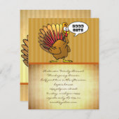 Funny Erntedank Dinner Einladung (Vorne/Hinten)