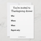 Funny Erntedank Dinner Einladung (Rückseite)