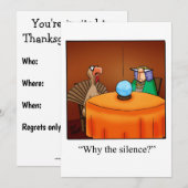 Funny Erntedank Dinner Einladung (Vorne/Hinten)