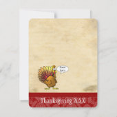 Funny Erntedank Dinner Einladung (Rückseite)