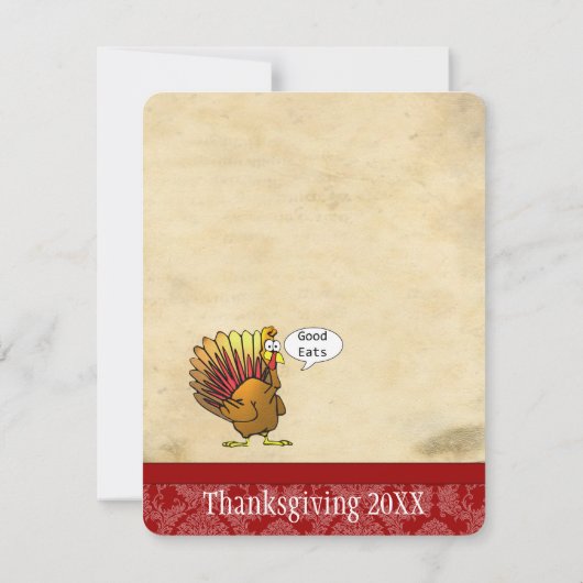 Funny Erntedank Dinner Einladung (Rückseite)