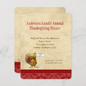 Funny Erntedank Dinner Einladung (Vorne/Hinten)