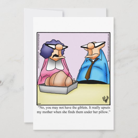 Funny Erntedank Dinner Einladung (Vorderseite)