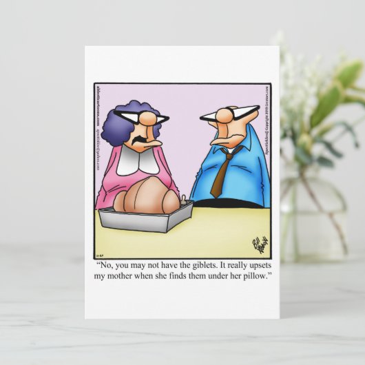 Funny Erntedank Dinner Einladung (Stehend Vorderseite)