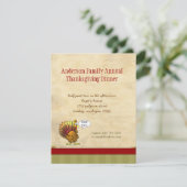 Funny Erntedank Dinner Einladung (Stehend Vorderseite)