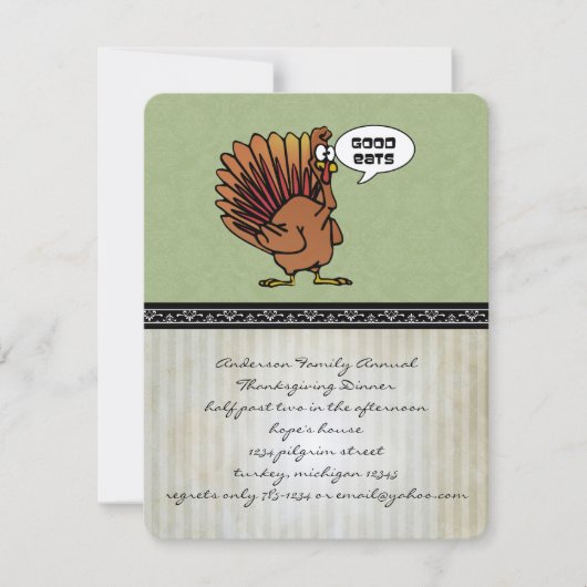 Funny Erntedank Dinner Einladung (Vorderseite)