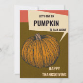 Funny Erntedank Dinner Party Einladung (Rückseite)