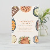 Funny Erntedank Dinner Party Einladung (Stehend Vorderseite)