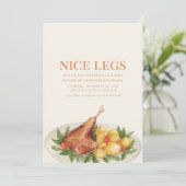 Funny Erntedank Dinner Party Einladung (Stehend Vorderseite)