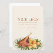 Funny Erntedank Dinner Party Einladung (Vorne/Hinten)