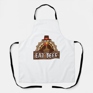 Funny Erntedank Eat Beef Türkei Spaß Geschenk Schürze
