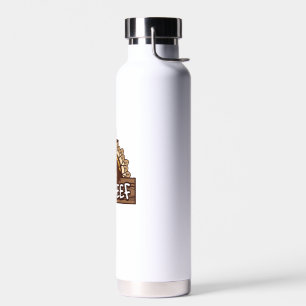 Funny Erntedank Eat Beef Türkei Spaß Geschenk Trinkflasche