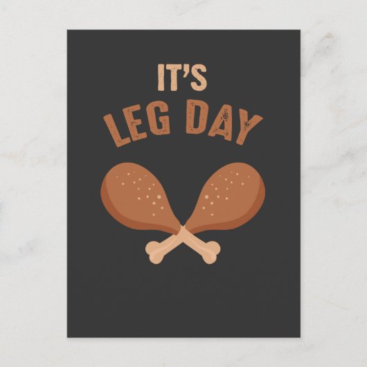 Funny Erntedank Fitness Sportler Leg Day Postkarte (Vorderseite)