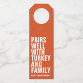 Funny Erntedank Flaschenanhänger (Vorderseite)