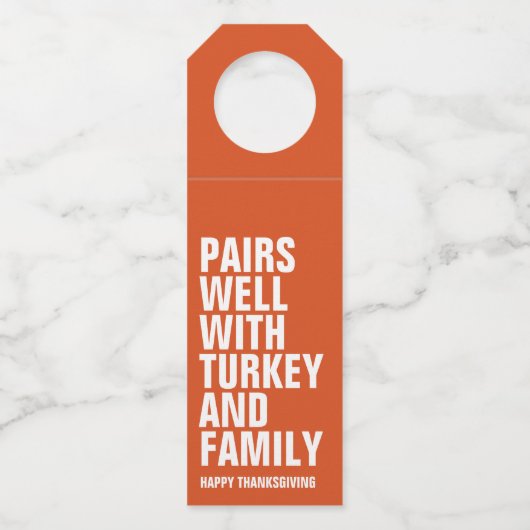 Funny Erntedank Flaschenanhänger (Vorderseite)