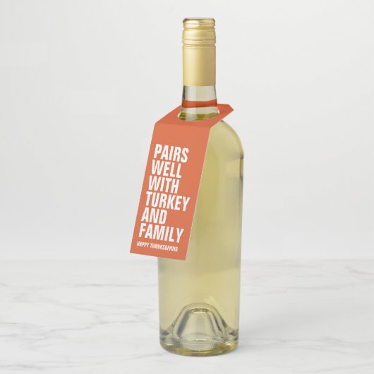 Funny Erntedank Flaschenanhänger (Angewinkelt)