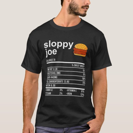 Funny Erntedank Food Apparel, Sloppy Joe Nutrit T-Shirt (Vorderseite)