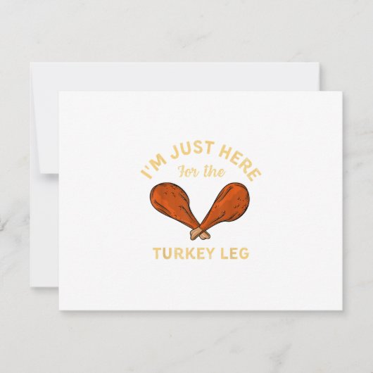 Funny Erntedank Food Ich bin nur hier für den Turk Karte (Vorderseite)
