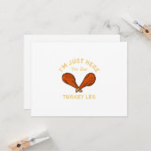 Funny Erntedank Food Ich bin nur hier für den Turk Karte (Vorderseite/Rückseite Beispiel)