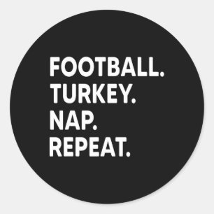 Funny Erntedank Football Saison Türkei Nickerchen Runder Aufkleber