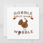 Funny Erntedank - GOBBLE BIS SIE WOLL VINTAG Einladung (Vorderseite)
