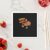 Funny Erntedank - Gobble bis zum Wobelstuhl Serviette (Beispiel)