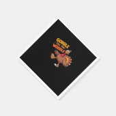 Funny Erntedank - Gobble bis zum Wobelstuhl Serviette (Ecke)
