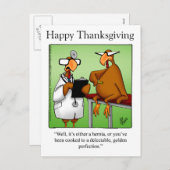 Funny Erntedank "Golden Perfection" Postkarte (Vorne/Hinten)