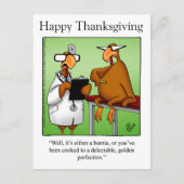 Funny Erntedank "Golden Perfection" Postkarte (Vorderseite)