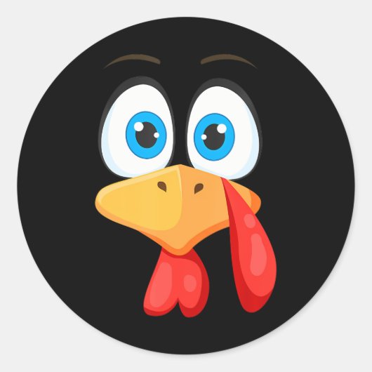 Funny Erntedank ist türkisches Gesicht Runder Aufkleber (Vorderseite)