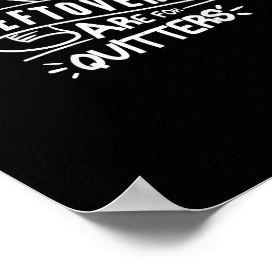 Funny Erntedank Leftovers sind für Quitters Turk Poster (Ecke)