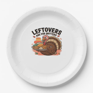Funny Erntedank - Leftovers sind für Quittung Pappteller