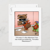 Funny Erntedank "November Phänomenon" Postkarte (Vorne/Hinten)