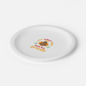 Funny Erntedank Pilgrim Türkei Pappteller (Schrägansicht)