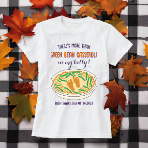 Funny Erntedank Pregnancy Reveal Baby Footprint T-Shirt