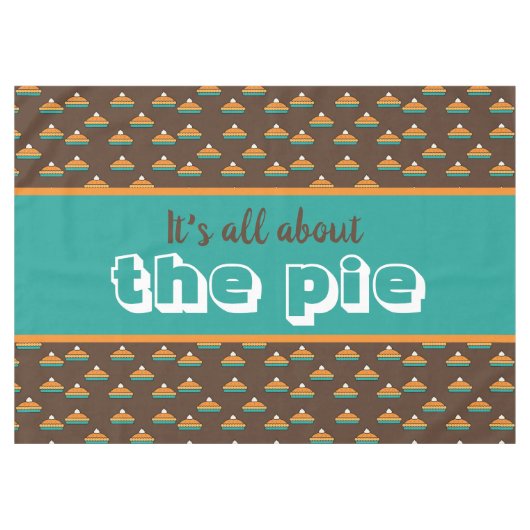 Funny Erntedank Pumpkin Pie Tischdecke (Vorderseite (Horizontal))