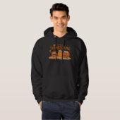 Funny Erntedank Pumpkins in Hexenhats Cartoon Hoodie (Vorne ganz)