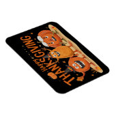 Funny Erntedank Pumpkins in Hexenhats Cartoon Magnet (Rechte Seite)