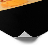 Funny Erntedank Pumpkins in Hexenhats Cartoon Poster (Ecke)